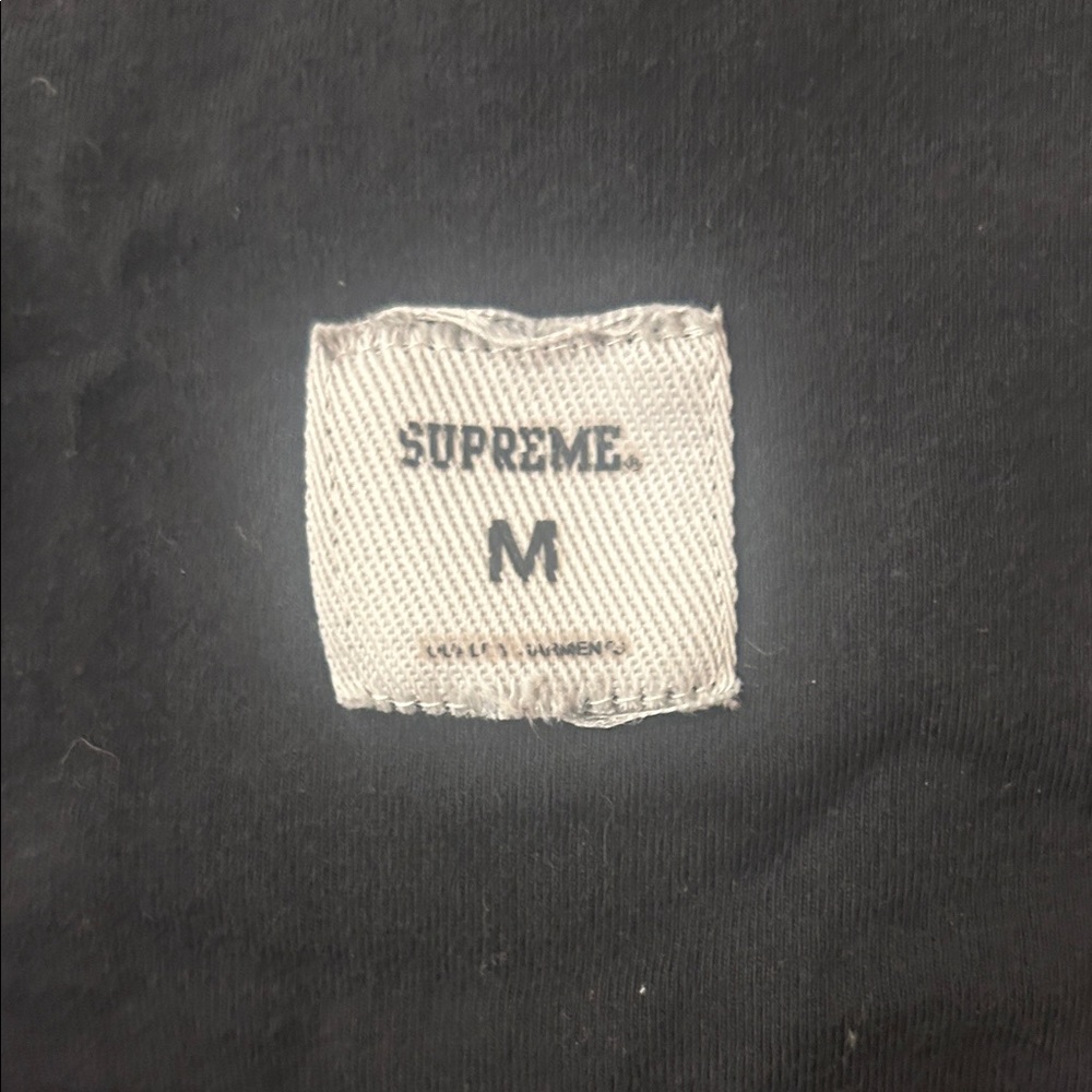 Supreme Black Tee with White Logo - Picture 3 of 3